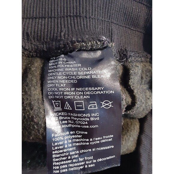 VINTAGE Southpole Green CAMO Jogger Sweatpants Youth Boys L 14-16 Drawstring Y2K - Picture 9 of 10